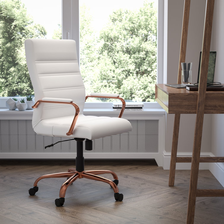 High Back Executive Swivel Office Chair with Metal Frame and Arms